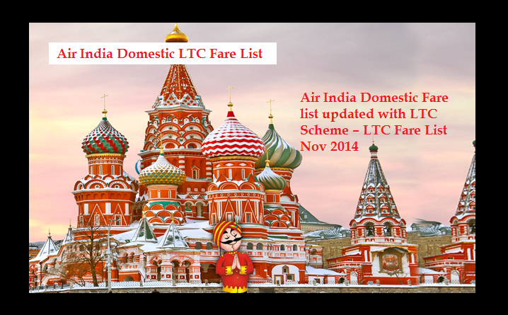 Air India LTC Fare List Nov 2014