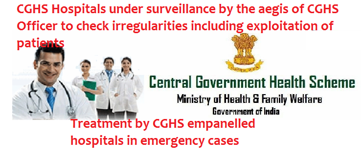 Treatment by CGHS empanelled hospitals in emergency cases
