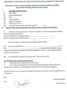 Constant Attendance Allowance