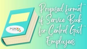 Proposed format of Service Book for Central Govt Employees