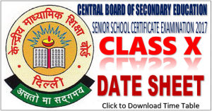 cbse 10 time table