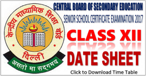 cbse 12 time table