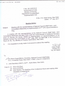 standing committee meeting