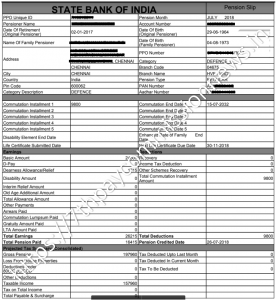 Pension Slip Format Download