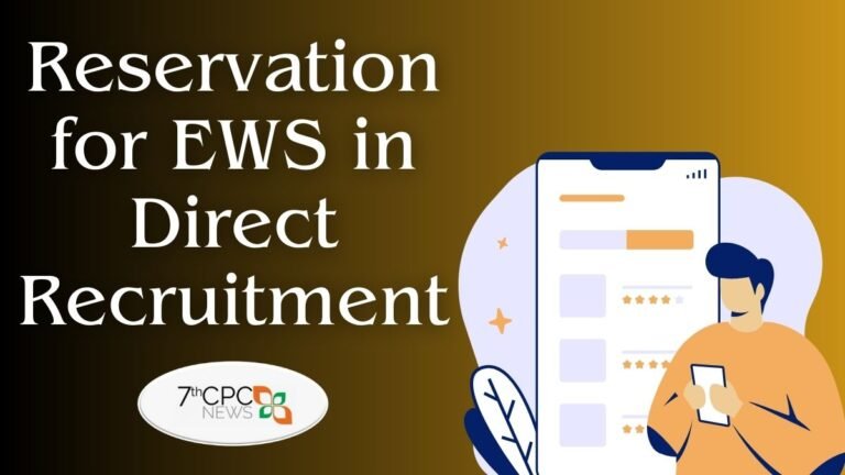 Reservation for EWS in Direct Recruitment With Model Roster of Reservation