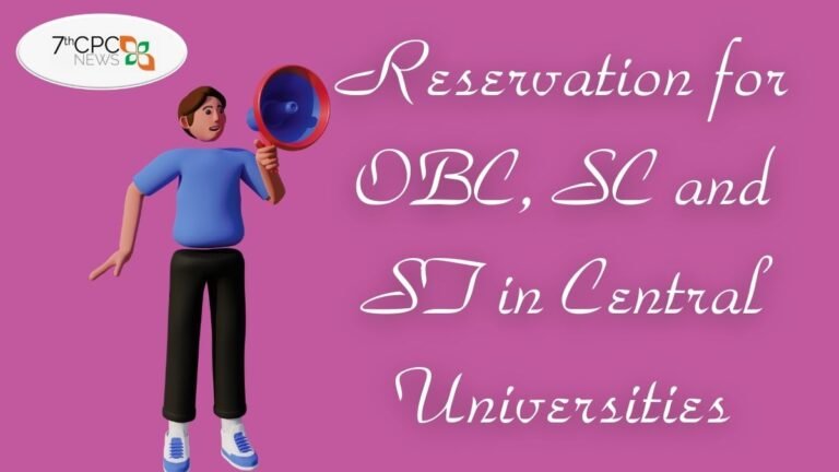 Reservation for OBC, SC and ST in Central Universities