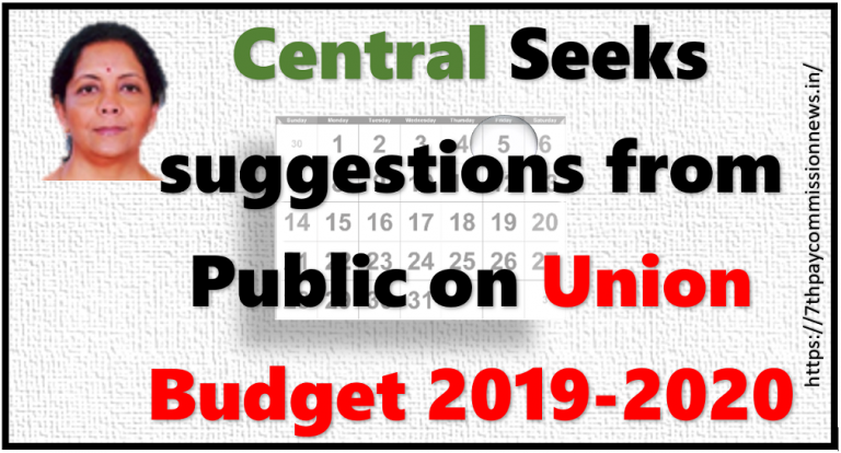 Inviting Ideas and Suggestion for Union Budget 2019-2020