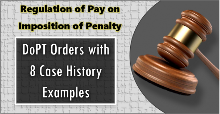 Regulation of Pay on Imposition of Penalty - DoPT Orders on 18.6.2019