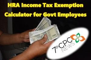 HRA Income Tax Exemption Calculator for Govt Employees