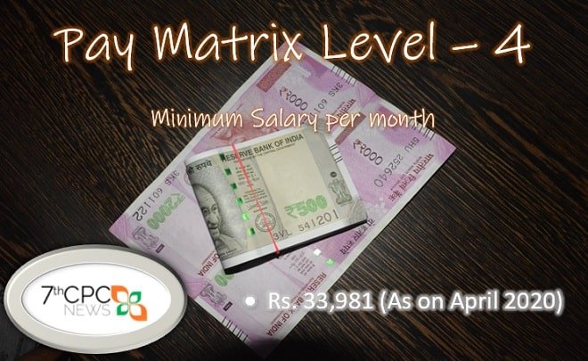 pay matrix level 4 (GP 2400) hand salary calculation