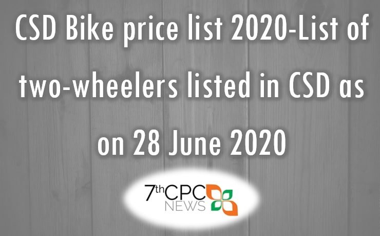 csd two wheeler price list 2020
