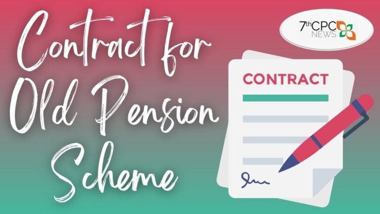 Contract for Old Pension Scheme