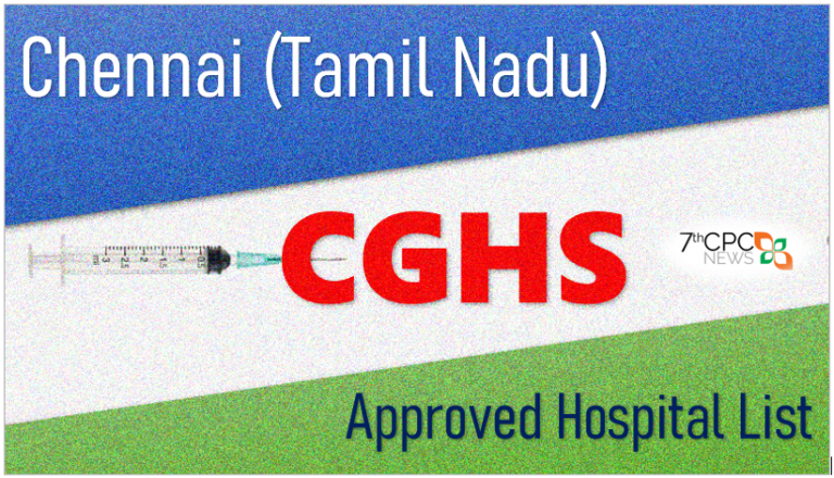 CGHS Chennai Hospital Hospital List 2024 PDF — Central Government ...