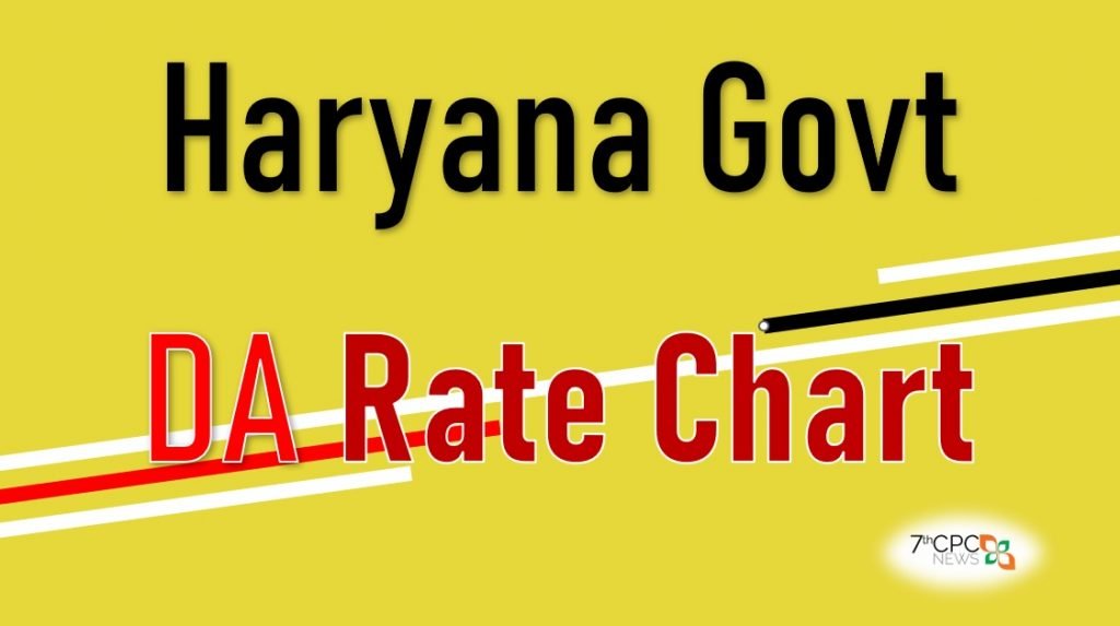 Haryana Govt DA Rate Chart