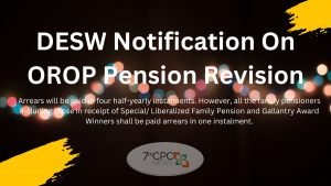 DESW issues notification regarding OROP Pension Revision on 4.1.2023