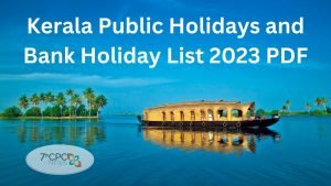 Kerala Public Holidays and Bank Holiday List 2023 PDF