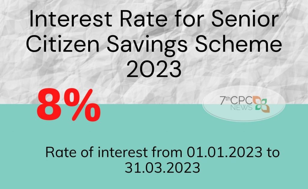SCSS Rate of Interest 2023 PDF