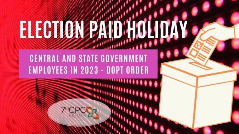 Election Paid Holiday Dopt orders 2023 PDF Download