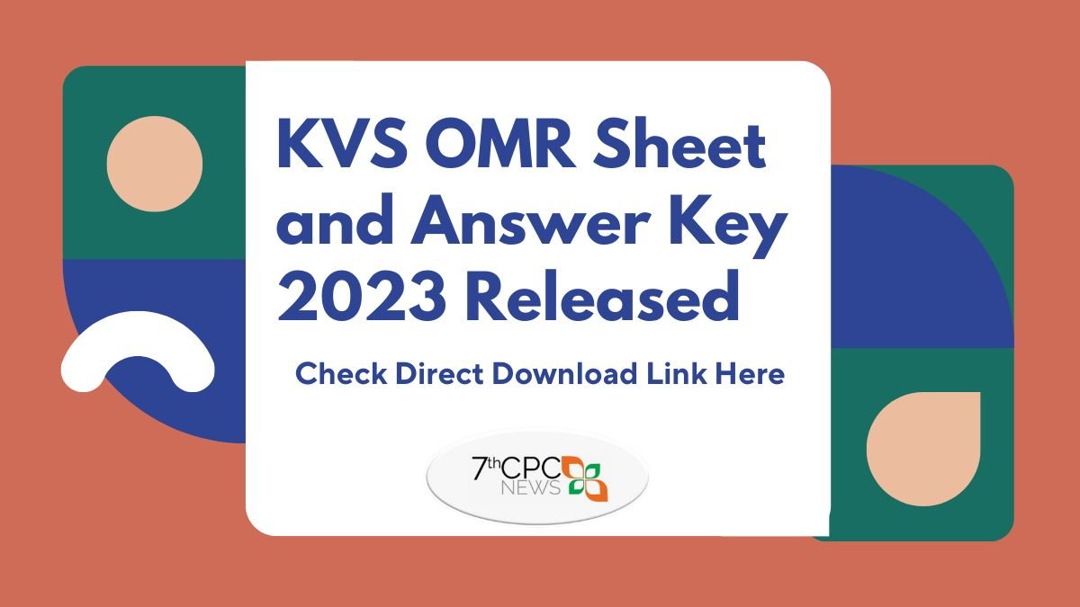 KVS Recruitment 2023 OMR Sheet and Answer Key Released Check Direct Download Link Here