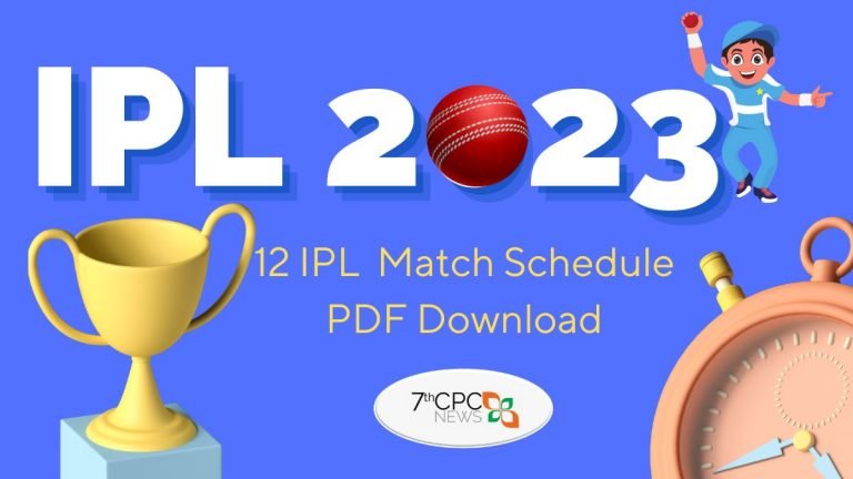 TATA IPL Schedule, Venue Timings and Dates 2023 PDF Download