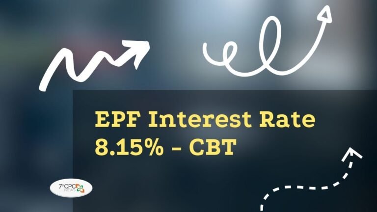 EPF Current Interest Rate 8.15% - CBT