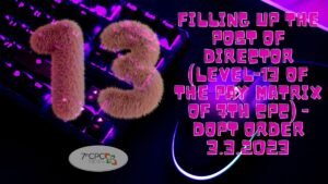 Filling up the post of Director (Level-13 of the Pay Matrix of 7th pay Commission) - DoPT Order 3.3.2023