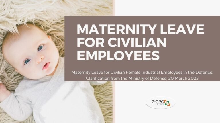 Maternity Leave for Civilian Female Industrial Employees in the Defence