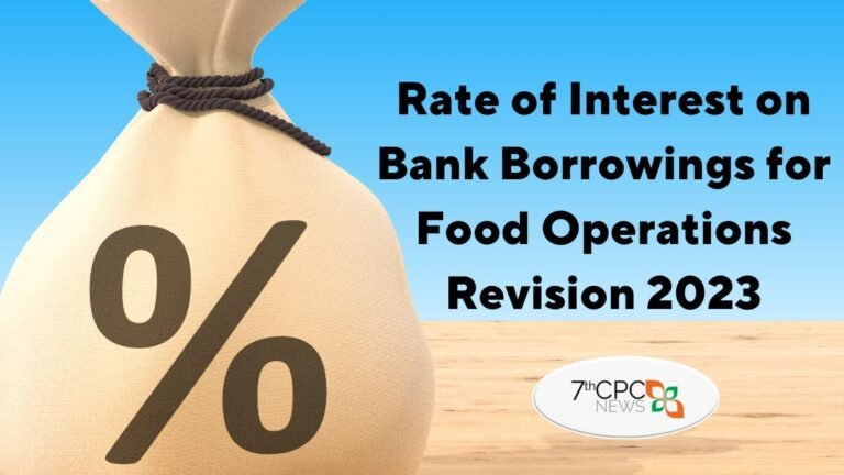 Rate of Interest on Bank Borrowings for Food operations 2023