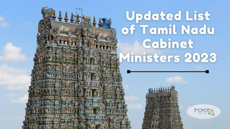 Updated List of Tamil Nadu Cabinet Council Ministers 2023