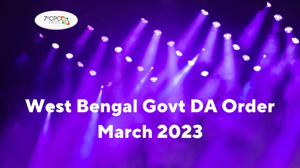West Bengal Government DA Order March 2023