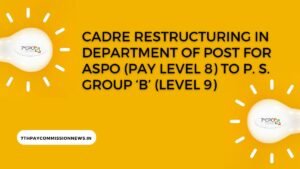 Cadre Restructuring in Department of Post 2023
