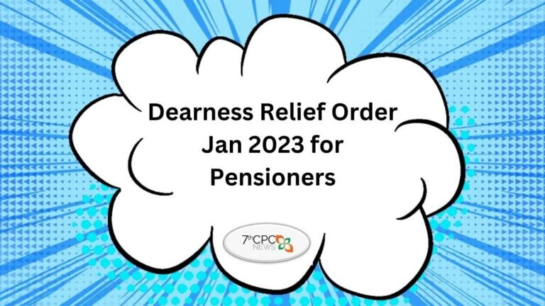 Dearness Relief Order January 2023 for Pensioners