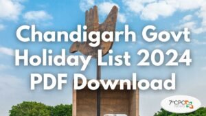 Chandigarh Govt Holiday List 2024 PDF Download