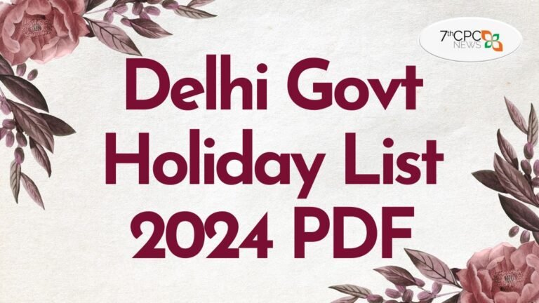 Delhi Govt Holiday List 2024 PDF Download