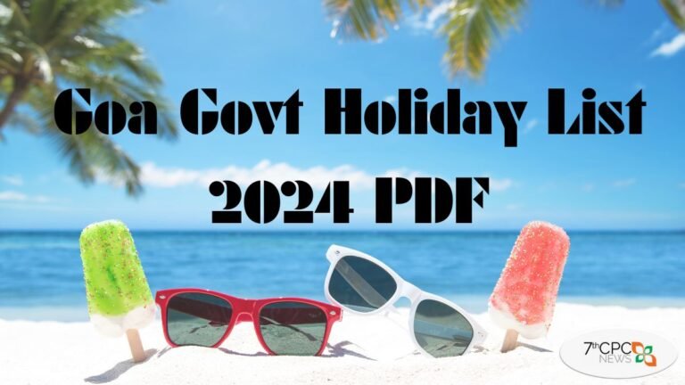 Goa Govt Holiday List 2024 PDF Download