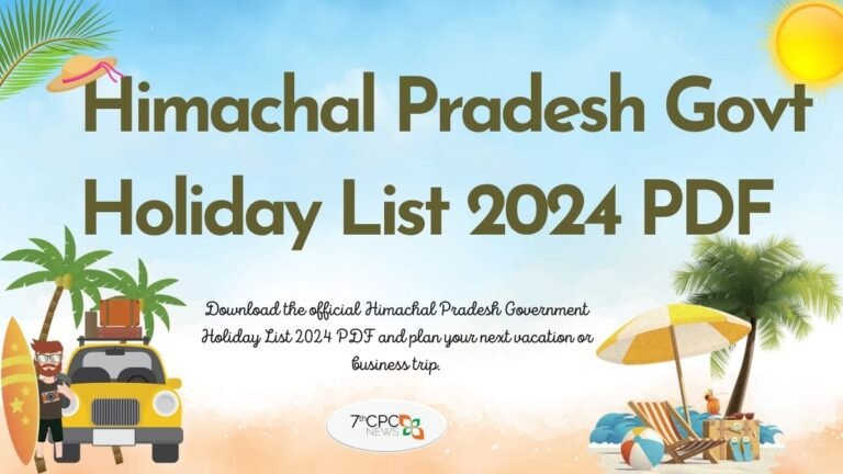 Himachal Pradesh Govt Holiday List 2024 PDF Download