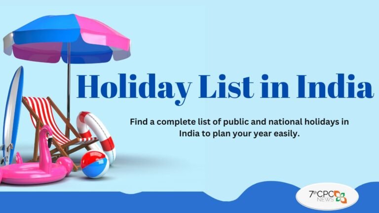 Holiday List in India PDF