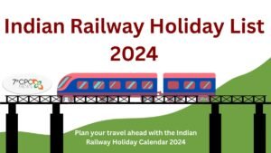 Indian Railway Holiday Calendar 2024 PDF Download