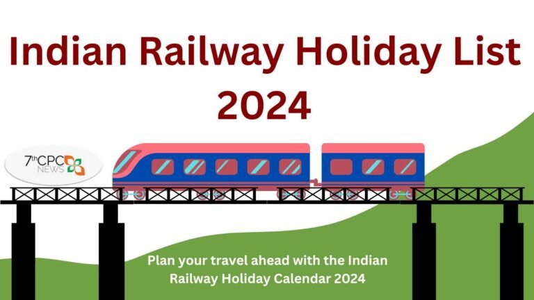 Indian Railway Holiday Calendar 2024 PDF Download