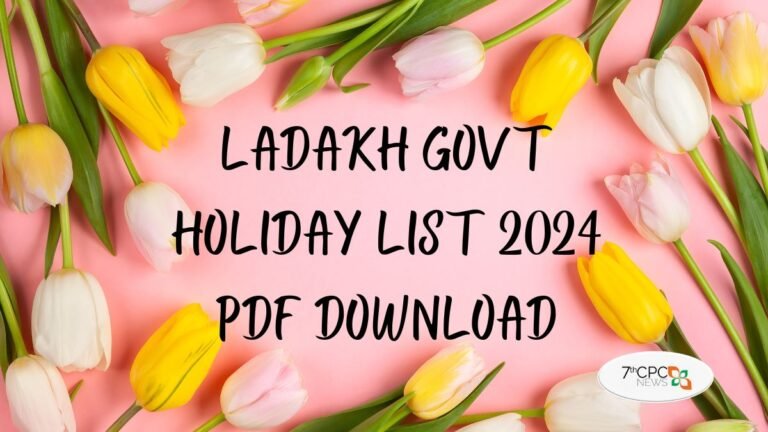 Ladakh Govt Holiday List 2024 PDF Download