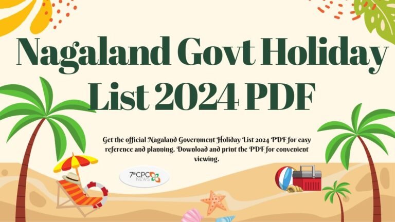 Nagaland Govt Holiday List 2024 PDF Download