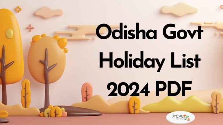 Odisha Govt Holiday List 2024 PDF Download