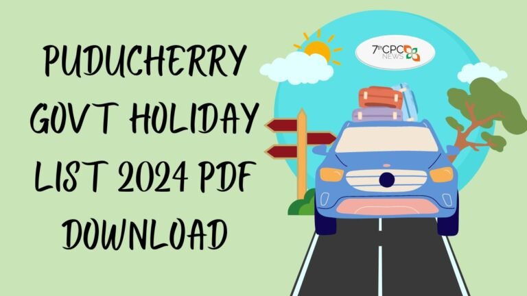 Puducherry Govt Holiday List 2024 PDF Download