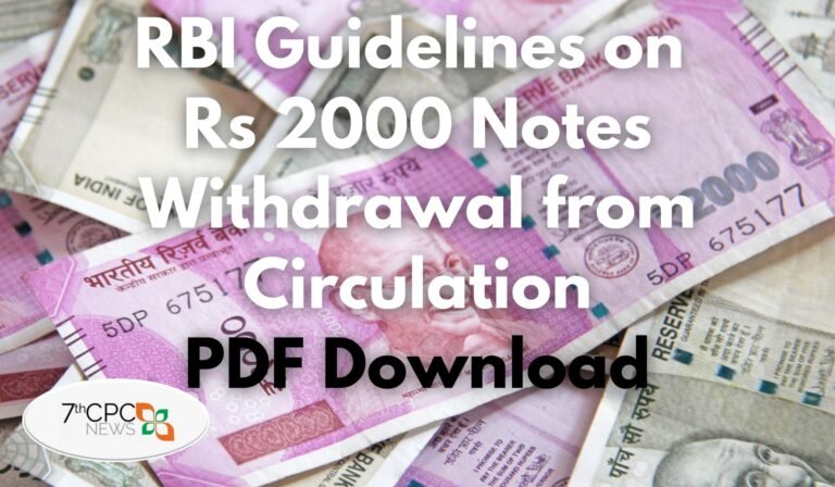 RBI Guidelines on Rs 2000 Bank Notes Withdrawal from Circulation - PDF Download