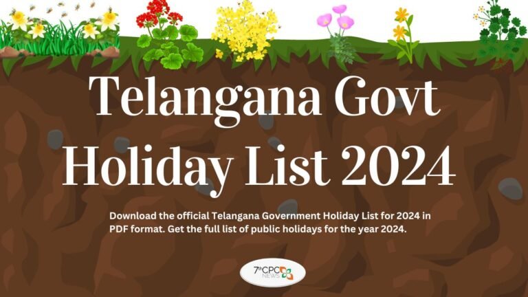 Telangana Govt Holiday List 2024 PDF Download