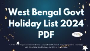 West Bengal Govt Holiday List 2024 PDF Download
