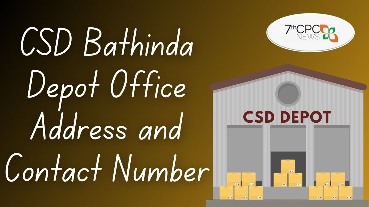 CSD Bathinda Depot Office Address and Contact Number
