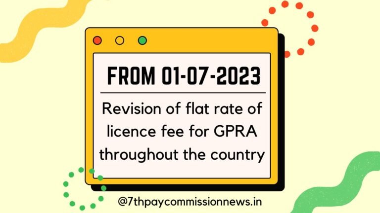 Revision of GPRA Licence Fee Across India From 01-07-2023