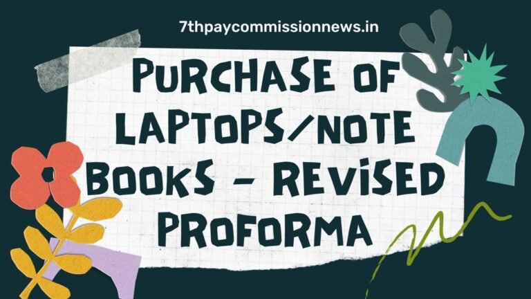 Purchase of Laptops and Notebooks - Revised Proforma