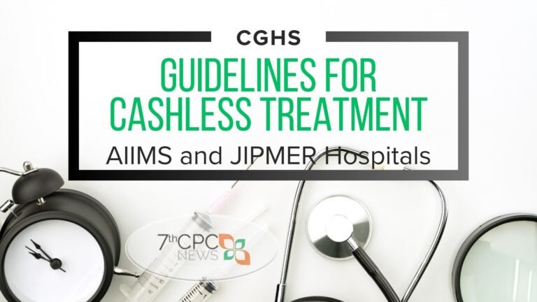 Guidelines for Cashless Treatment in AIIMS and JIPMER Hospitals